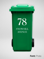 Wheelie Bin Street Name & Number Sticker