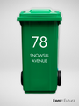 Wheelie Bin Street Name & Number Sticker